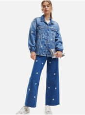 Desigual Modrá dámská vzorovaná džínová bunda Desigual Aramis S