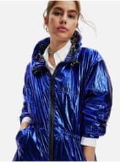 Desigual Modrá dámská metalická parka Desigual Ontario S