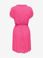 Jacqueline de Yong Tmavě růžové dámské puntíkované šaty JDY Lima XS