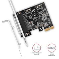 AXAGON PCEA-P1N, PCIe řadič - 1x paralelní port (LPT), vč. LP