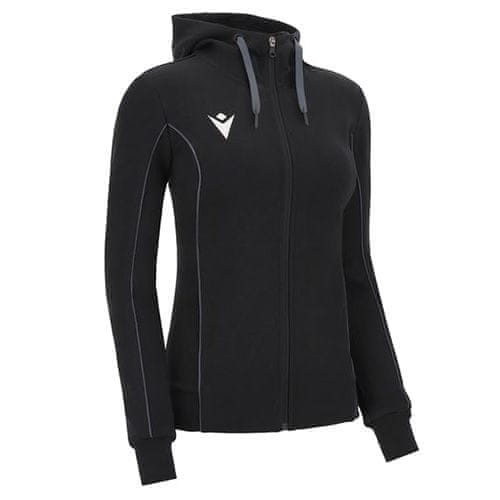 Macron BASS ECO FULL ZIP HOODY WOMAN BLK/ANT, BASS ECO FULL ZIP HOODY WOMAN BLK/ANT | 93360900 | L