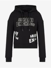 Armani Exchange Černá dámská mikina s kapucí Armani Exchange S