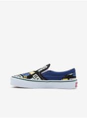 Vans Modré klučičí vzorované slip on tenisky VANS Classic Slip-On VR3 29