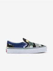 Vans Modré klučičí vzorované slip on tenisky VANS Classic Slip-On VR3 29