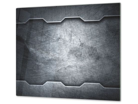 Glasdekor Ochranná deska abstraktní šedý kov