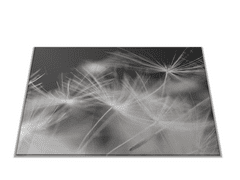 Glasdekor Skleněné prkénko černo bílé chmýří - Prkénko: 30x20cm
