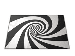 Glasdekor Skleněné prkénko černo bílý abstrakt - Prkénko: 30x20cm