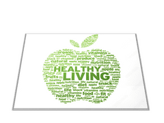 Glasdekor Skleněné prkénko Apple ilustrace - Prkénko: 30x20cm
