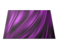 Glasdekor Skleněné prkénko fialová tkanina satén - Prkénko: 30x20cm