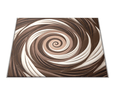 Glasdekor Skleněné prkénko abstrakt čokoládová spirála - Prkénko: 30x20cm
