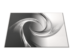 Glasdekor Skleněné prkénko šedo černý abstrakt - Prkénko: 30x20cm