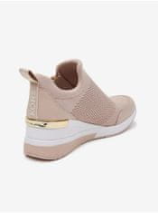 Michael Kors Světle růžové dámské tenisky na klínku Michael Kors Willis Wedge Trainer 39