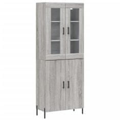 Vidaxl Skříň highboard šedá sonoma 69,5 x 34 x 180 cm kompozitní dřevo