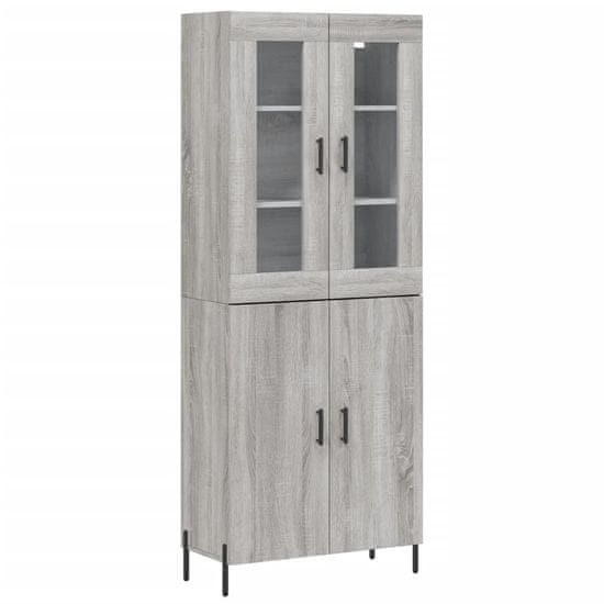 Vidaxl Skříň highboard šedá sonoma 69,5 x 34 x 180 cm kompozitní dřevo