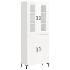 Vidaxl Skříň highboard lesklá bílá 69,5 x 34 x 180 cm kompozitní dřevo