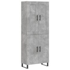 Vidaxl Skříň highboard betonově šedá 69,5x34x180 cm kompozitní dřevo