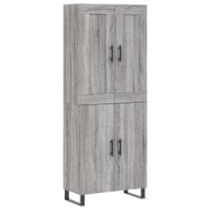 Vidaxl Skříň highboard šedá sonoma 69,5 x 34 x 180 cm kompozitní dřevo