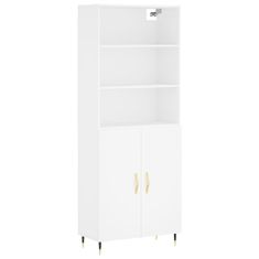 Vidaxl Skříň highboard bílá 69,5 x 34 x 180 cm kompozitní dřevo