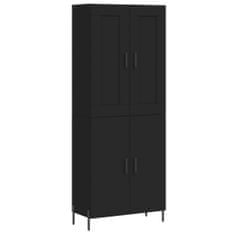 Vidaxl Skříň highboard černá 69,5 x 34 x 180 cm kompozitní dřevo