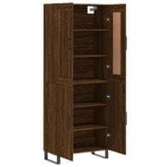 Vidaxl Skříň highboard hnědý dub 69,5 x 34 x 180 cm kompozitní dřevo