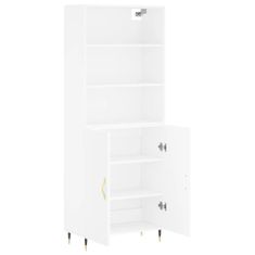 Vidaxl Skříň highboard bílá 69,5 x 34 x 180 cm kompozitní dřevo