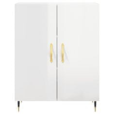 Vidaxl Skříň highboard lesklá bílá 69,5 x 34 x 180 cm kompozitní dřevo