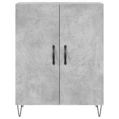 Greatstore Skříň highboard betonově šedá 69,5x34x180 cm kompozitní dřevo