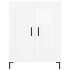 Vidaxl Skříň highboard lesklá bílá 69,5 x 34 x 180 cm kompozitní dřevo