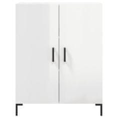 Vidaxl Skříň highboard lesklá bílá 69,5 x 34 x 180 cm kompozitní dřevo