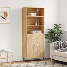 Greatstore Skříň highboard dub sonoma 69,5 x 34 x 180 cm kompozitní dřevo