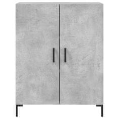 Greatstore Skříň highboard betonově šedá 69,5x34x180 cm kompozitní dřevo