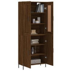 Greatstore Skříň highboard hnědý dub 69,5 x 34 x 180 cm kompozitní dřevo