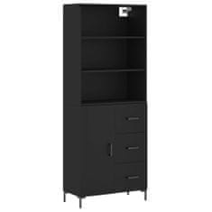 Vidaxl Skříň highboard černá 69,5 x 34 x 180 cm kompozitní dřevo