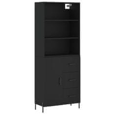 Vidaxl Skříň highboard černá 69,5 x 34 x 180 cm kompozitní dřevo