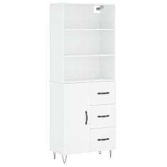 Vidaxl Skříň highboard bílá 69,5 x 34 x 180 cm kompozitní dřevo