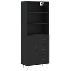 Vidaxl Skříň highboard černá 69,5 x 34 x 180 cm kompozitní dřevo