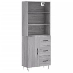 Vidaxl Skříň highboard šedá sonoma 69,5 x 34 x 180 cm kompozitní dřevo