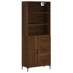 Vidaxl Skříň highboard hnědý dub 69,5 x 34 x 180 cm kompozitní dřevo