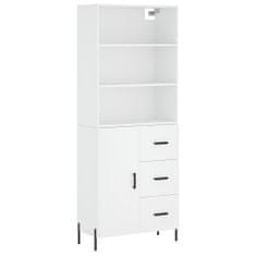 Vidaxl Skříň highboard bílá 69,5 x 34 x 180 cm kompozitní dřevo