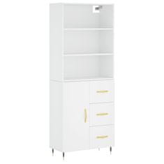 Vidaxl Skříň highboard bílá 69,5 x 34 x 180 cm kompozitní dřevo