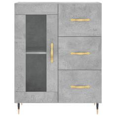 Greatstore Skříň highboard betonově šedá 69,5x34x180 cm kompozitní dřevo