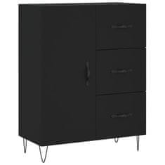 Greatstore Skříň highboard černá 69,5 x 34 x 180 cm kompozitní dřevo