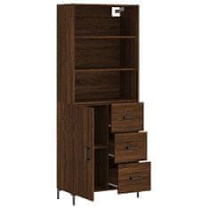 Vidaxl Skříň highboard hnědý dub 69,5 x 34 x 180 cm kompozitní dřevo