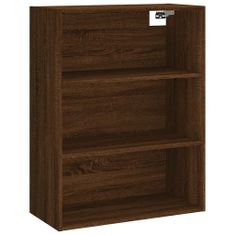 Vidaxl Skříň highboard hnědý dub 69,5 x 34 x 180 cm kompozitní dřevo