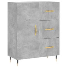 Vidaxl Skříň highboard betonově šedá 69,5x34x180 cm kompozitní dřevo