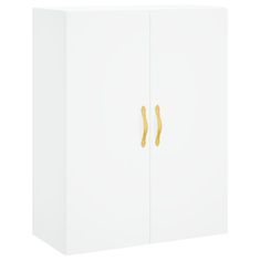 Greatstore Skříň highboard bílá 69,5 x 34 x 180 cm kompozitní dřevo