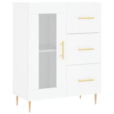 Greatstore Skříň highboard bílá 69,5 x 34 x 180 cm kompozitní dřevo