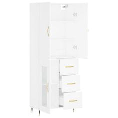 Vidaxl Skříň highboard bílá 69,5 x 34 x 180 cm kompozitní dřevo