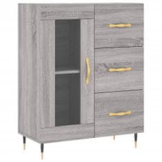 Vidaxl Skříň highboard šedá sonoma 69,5 x 34 x 180 cm kompozitní dřevo