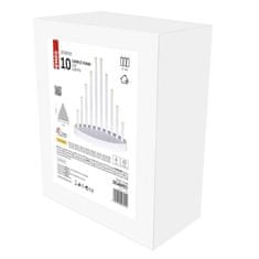 Emos EMOS LED svícen bílý, 24,5 cm, 3x AA, vnitřní, teplá bílá, časovač DCAW01